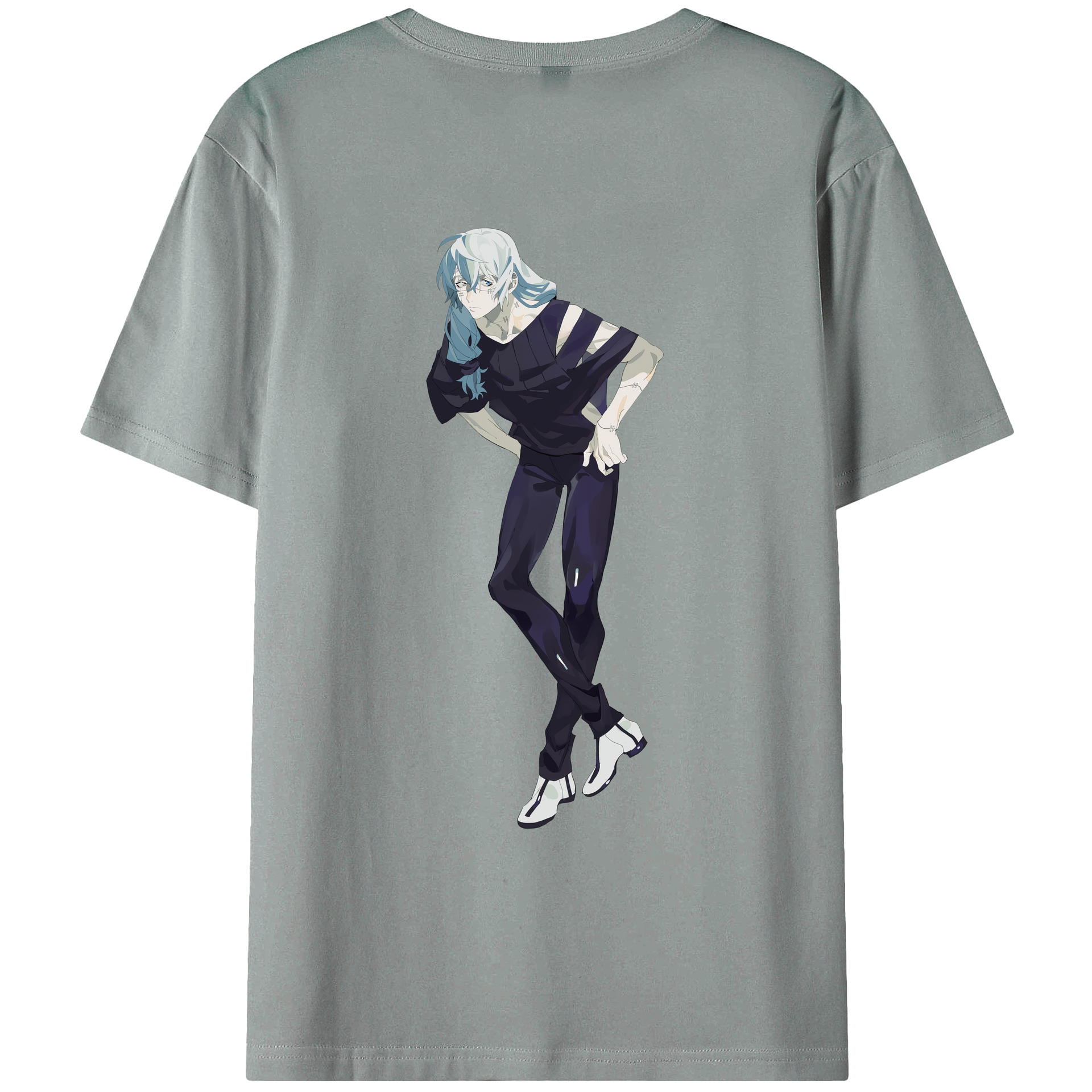 （画像用） 呪術廻戦 Jujutsu Kaisen 綿100％ メンズ半袖Tシャツ（バックプリント） 通気性
